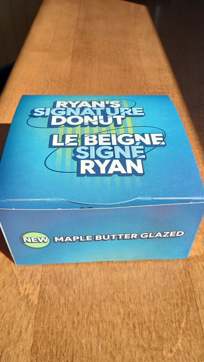 Next time you're at Tim Hortons order this, comes in a small donut box endorsed by actor Ryan Reynolds 😋 #HamOnt