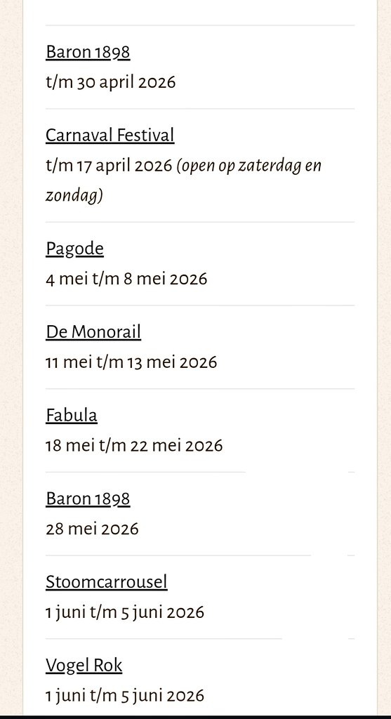 Is dit nieuw bij carnaval festival op de efteling site?