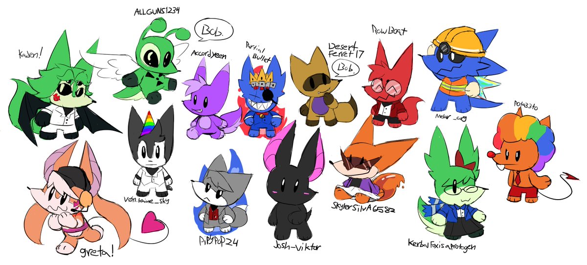 SamyFox64's tweet photo. Here's the finished drawing of all of the viewers that tuned in for my 5 year streaming anniversary! 
Thank you all so much for your support everyone! https://t.co/YmDqubwNvP