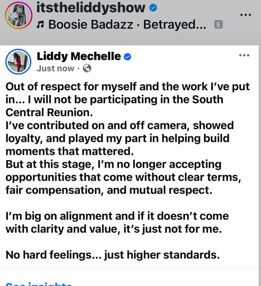 BaddiesReality's tweet image. A 'South Central Family Reunion' is on the works at #NowThatsTV 

Liddy (@LiddyMechelle) explains why she won't attend 👀