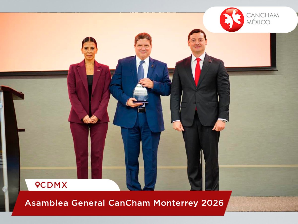 CanChamMx's tweet photo. El pasado martes, nuestra Directora General, Carla Bustillos, asistió a la Asamblea Anual de CanCham Monterrey. Fue una buena oportunidad para reencontrarse con conocidos del sector y platicar sobre los temas que están moviendo la agenda de negocios entre México y Canadá en el norte del país.

Agradecemos la invitación y la hospitalidad de CanCham Mty. Siempre es valioso mantener esta cercanía y compartir puntos de vista con la comunidad empresarial regiomontana en un ambiente tan productivo.

#CanChamMexico #CanChamMTY #MexicoCanada