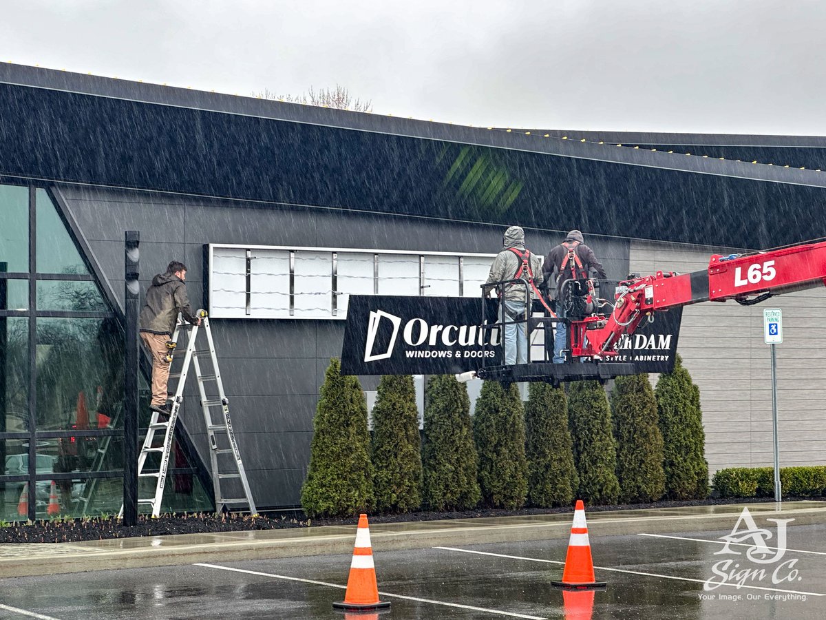 AJSigns's tweet photo. We partnered with Orcutt Windows &amp; Doors on the signage for their upcoming premium showroom on Wolf Road, creating a look that matches the quality and craftsmanship inside! Keep an eye out for this one when the doors open! #OrcuttWindowsAndDoors #AJSigns | #YourImageOurEverything https://t.co/5fSmGqQx5A