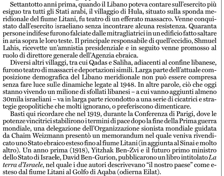Sidi_Bou's tweet photo. "Cicatrici libanesi e colpe d’Israele" 
Ciò che oggi vive un milione di sfollati libanesi va ricondotto a una serie di strategie geopolitiche che molti ignorano, o preferiscono dimenticare, iniziate già nel 1919

🗞 Lorenzo #Kamel, #IlFattoQuotidiano #9aprile

#Libano #Israele https://t.co/wszyzRuoqq