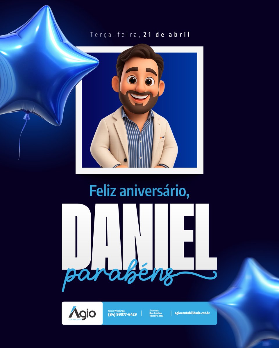 AgioContabil's tweet photo. Hoje é dia de celebrar liderança e conquistas 🎉 Parabéns, Daniel Medeiros 👏

#EquipeÁgio #Liderança https://t.co/c9H6VHLOAf