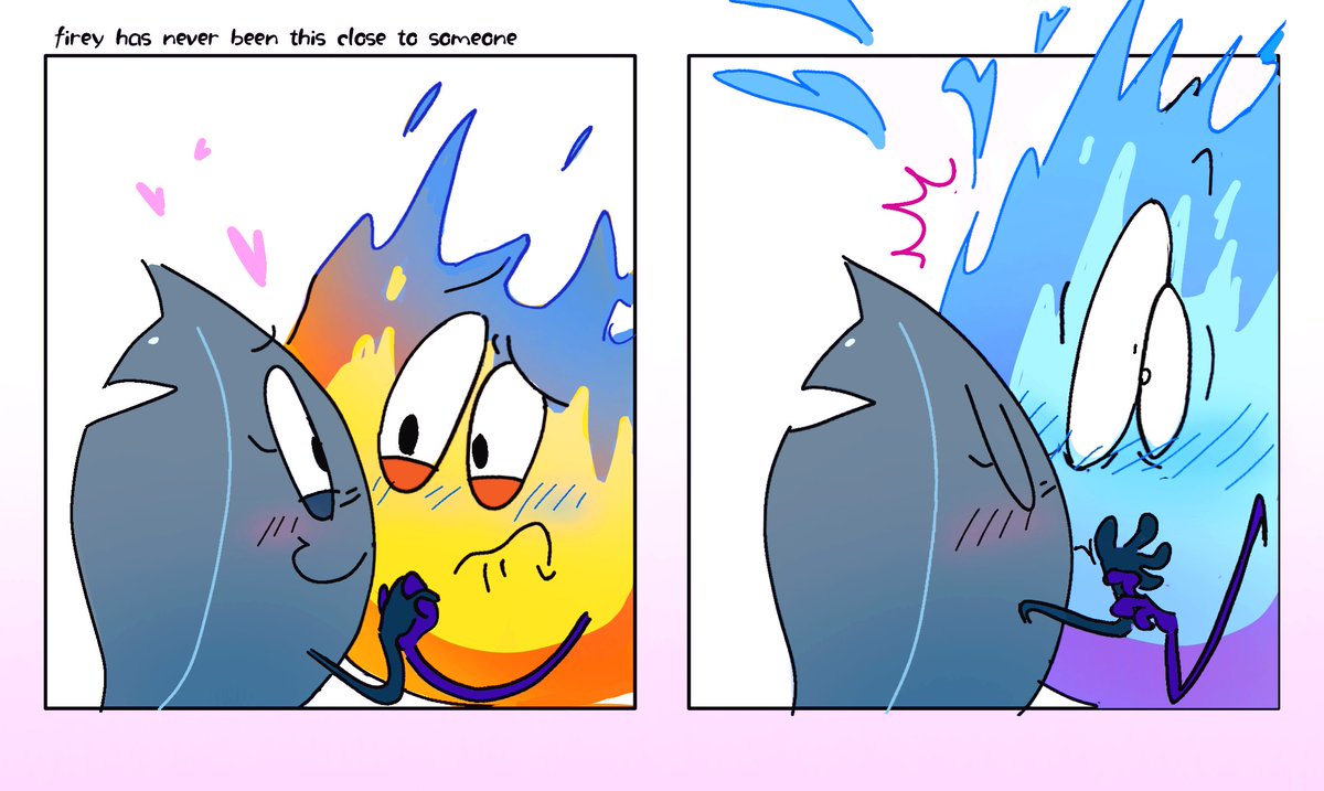 carrowthearrow's tweet image. flustered firey #fireafy #bfdi #osc #osctwt #firey #leafy