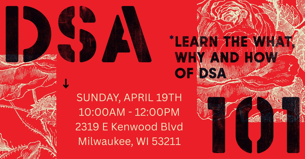 mkedsa's tweet photo. Want #MedicareForAll? #JoinDSA today because every little bit helps! New or prospective members should join us on #414Day for our next mixer and/or 4/19 for the next DSA 101. https://t.co/Qx5ufABEWf