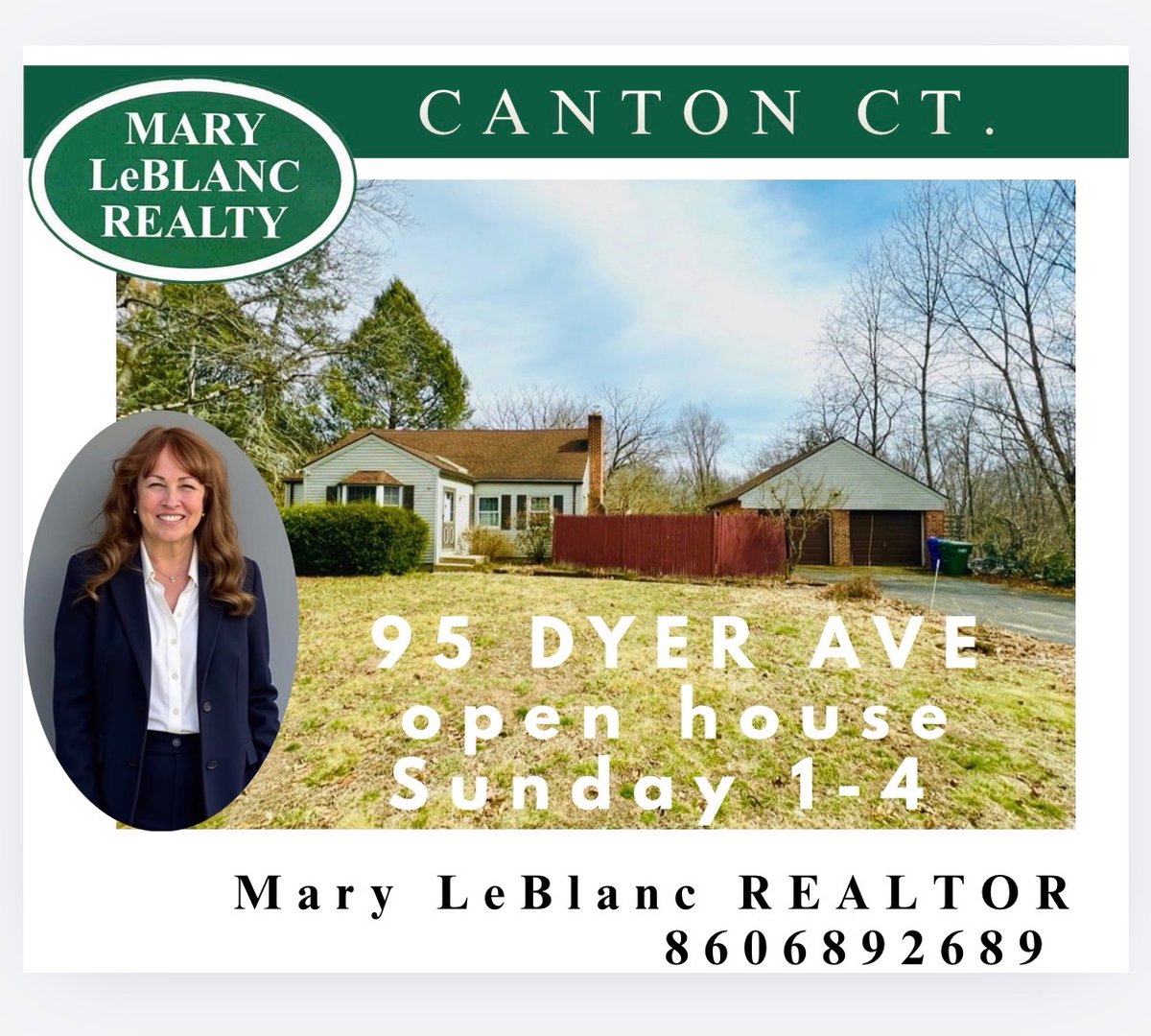 New to the market. Showings start Friday April 10, 2026 . #openhouse Sunday April 12,2026 from 1-3 pm  located in #CantonCt  $339900 Check out all the updates, This home needs cosmetics and paint . 

Mary LeBlanc Realty 8606892689

maryleblancrealty.com/homes-for-sale… 

Spacious Cape style