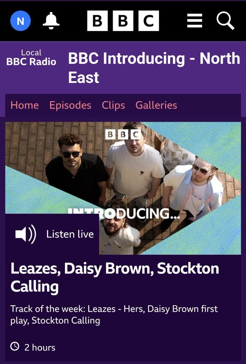 LeazesOfficial's tweet photo. Our new single HERS is out tomorrow…
And it’s already been named BBC Introducing Track of the Week on @BBCIntroNE 🤯
Huge thanks for the support ❤️
Hear it first 👉 https://t.co/eIzLPUYsVp
#Leazes #Hers #NewMusic #IndieMusic #BBCintroducing https://t.co/rUKAYsUcMG