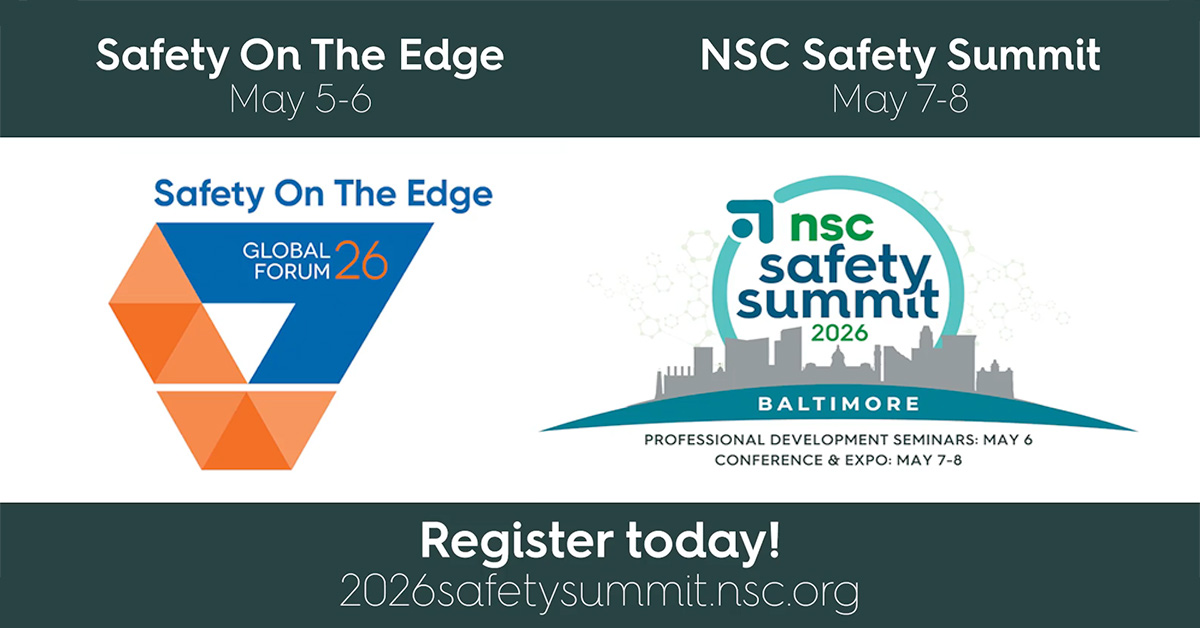 NSCsafety's tweet image. Have you registered for the all-new premier event, the NSC Safety Summit? You should if you want to help your organization prioritize #WorkplaceSafety.