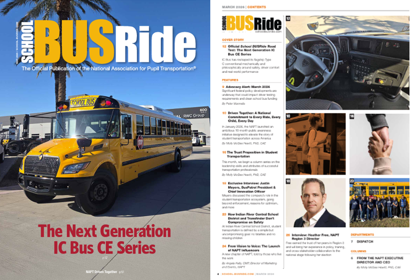 NAPTHQ's tweet photo. Don't miss the latest edition of School BUSRide! Download your #FREE digital edition today for all the latest industry news and updates. #bus #motorcoach #transit #transportation #news #AllAboutThatBusLife https://t.co/uDOiZd4GzY https://t.co/kMz7eOPeEH