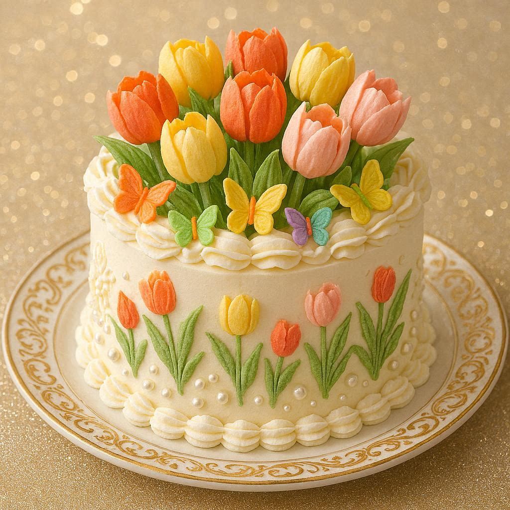 cosmos202509's tweet photo. チューリップと蝶々のケーキ🌷🦋
🌷#AItulip🦋#AIbutterfly
🎂#AIcake🍰#AIsweets🌸#spring https://t.co/6XbRJy10re