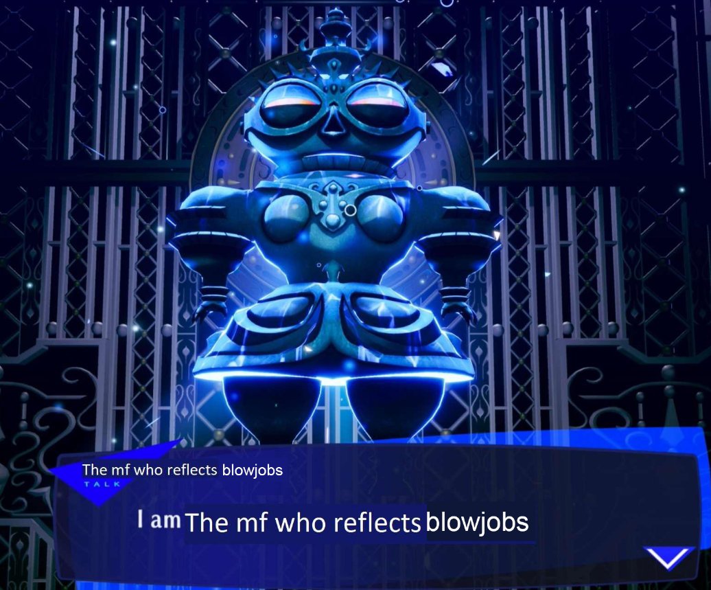 Ohhhh reflect on the blowjob, got it