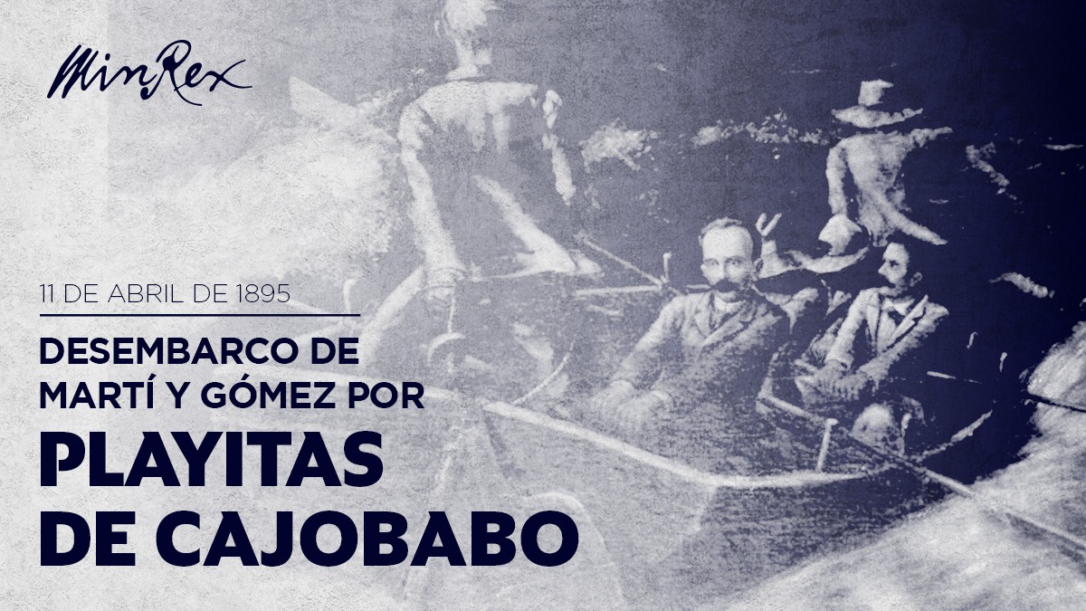 El 11 de abril recordamos un hecho trascendental que unió estrategia y visión, y marcó el rumbo definitivo hacia la libertad. Máximo Gómez y #JoséMartí desembarcaban por Playita de Cajobabo, iniciando la gesta final por la independencia. #CubaViveEnSuHistoria #OficialGET