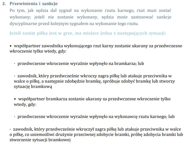 Tu prawdziwy przepis.
Nie było postawienia nogi przez Fadigę na murawie, nie ma "wkroczenia".