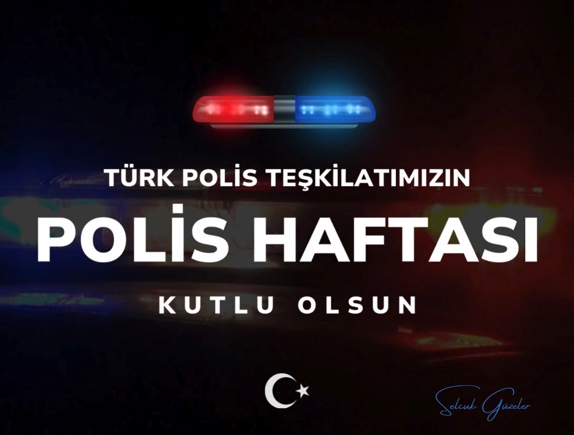 Türk Polis Teşkilatımızın Yıl Dönümü Kutlu Olsun…🇹🇷 🚓 👮🏻 👮🏻‍♂️ 

#PolisHaftası
