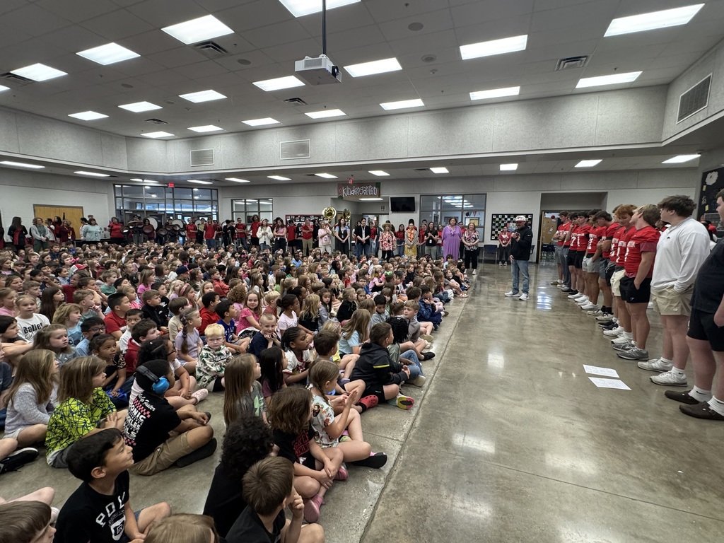 farmcards's tweet photo. Thank you to our amazing coaches, band, football players and cheerleaders for coming out to the "Rock the Test Pep Rally"! We are excited to see how much our students have grown this year! #ESED #JPW https://t.co/YenlBaKhvw