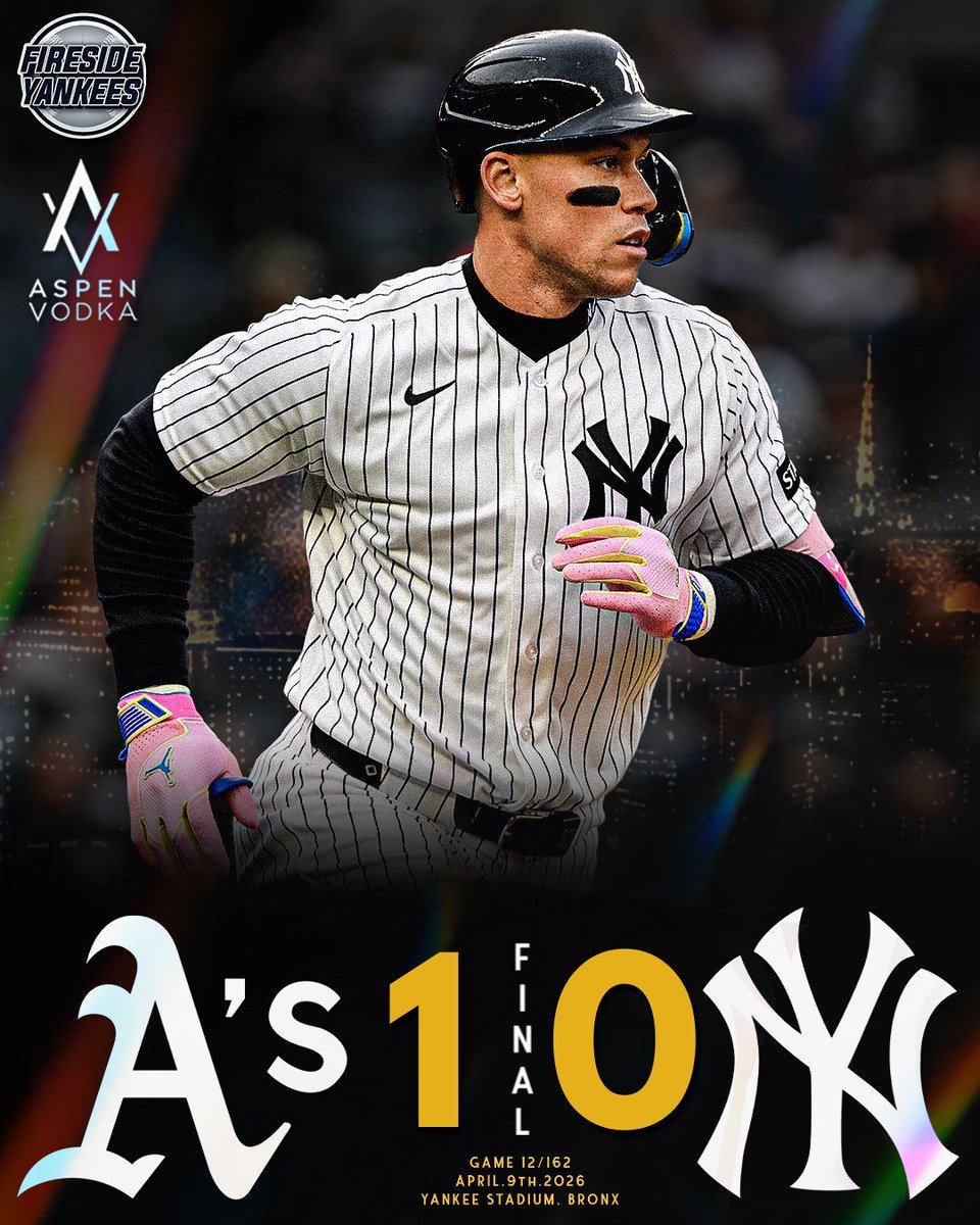 FiresideYankees's tweet image. Yankees drop their first series of the season to the Athletics.

#Yankees