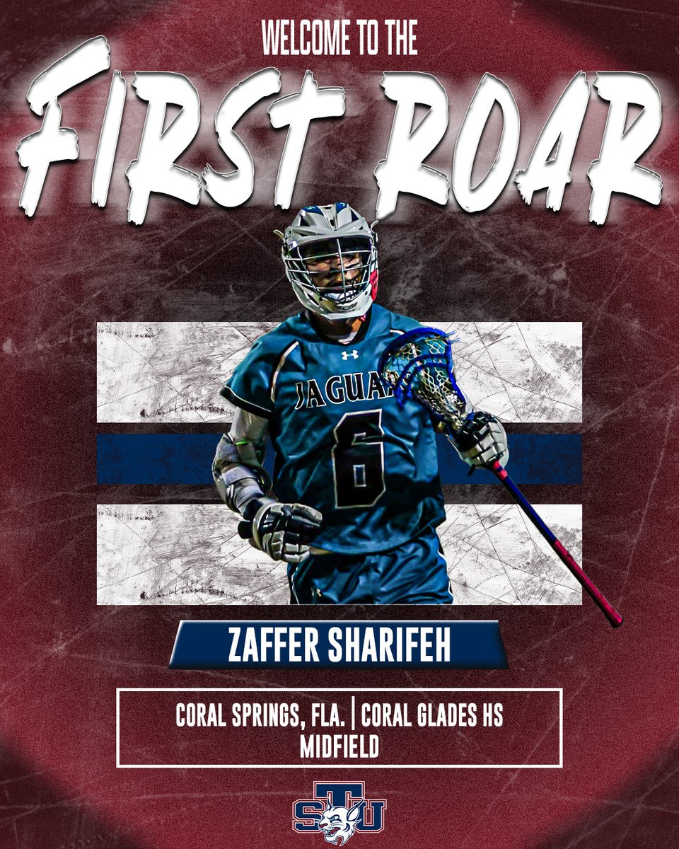 STU_MLAX's tweet photo. Welcome Zaffer Sharifeh (Coral Springs, FL) to STU Men’s Lacrosse. A basketball standout turned defensive midfielder/LSM, Zaffer brings toughness, motor, and athleticism;  including 25 GBs in a single game.
#FirstRoar https://t.co/WnZi0V9kEb