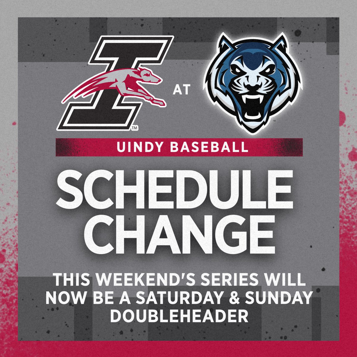 🚨 SCHEDULE CHANGE 🚨