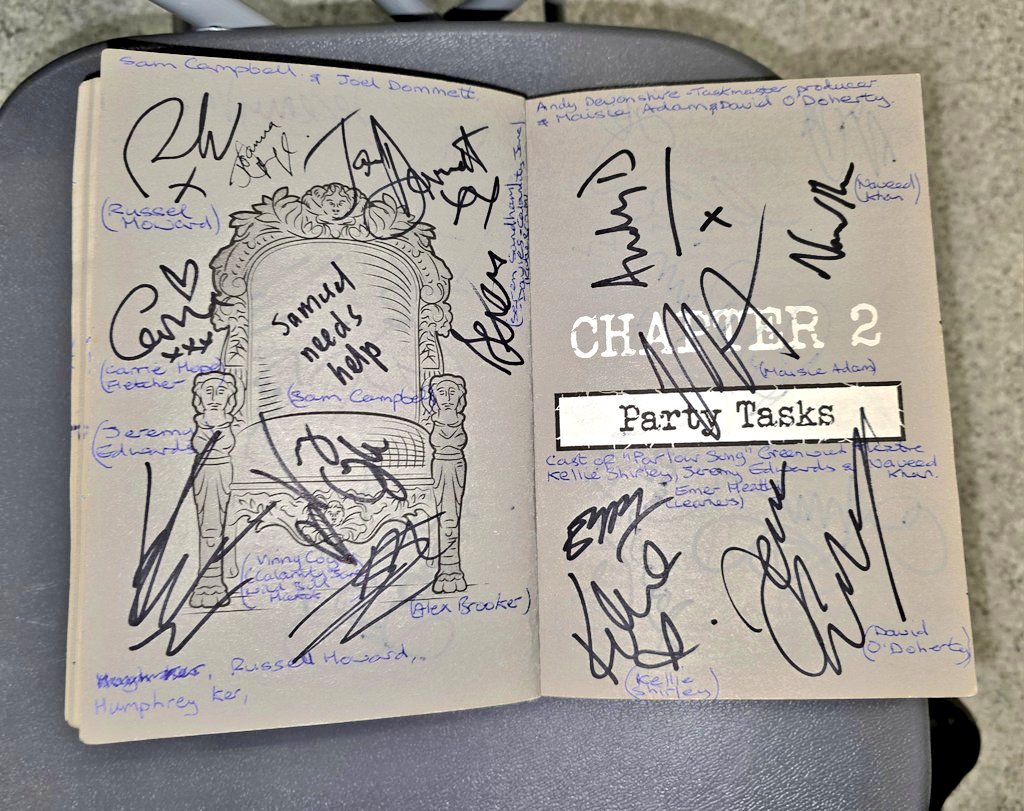 Kevenlaw's tweet photo. It's @taskmaster time again ladies & Jelly babies! ππ€©π I've managed to get 3 of this series contestants to sign my #taskmasterbook Probably impossible to get the other 2 though! π±πͺπ± #taskmaster https://t.co/0qcm3KzPZi