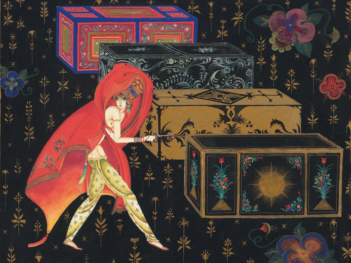 dreamerbook's tweet photo. "The Overseer's Tale", from Arabian Nights.
Illustration by Kay Nielsen (c. 1918–1922). https://t.co/ekWjHVg3x2
