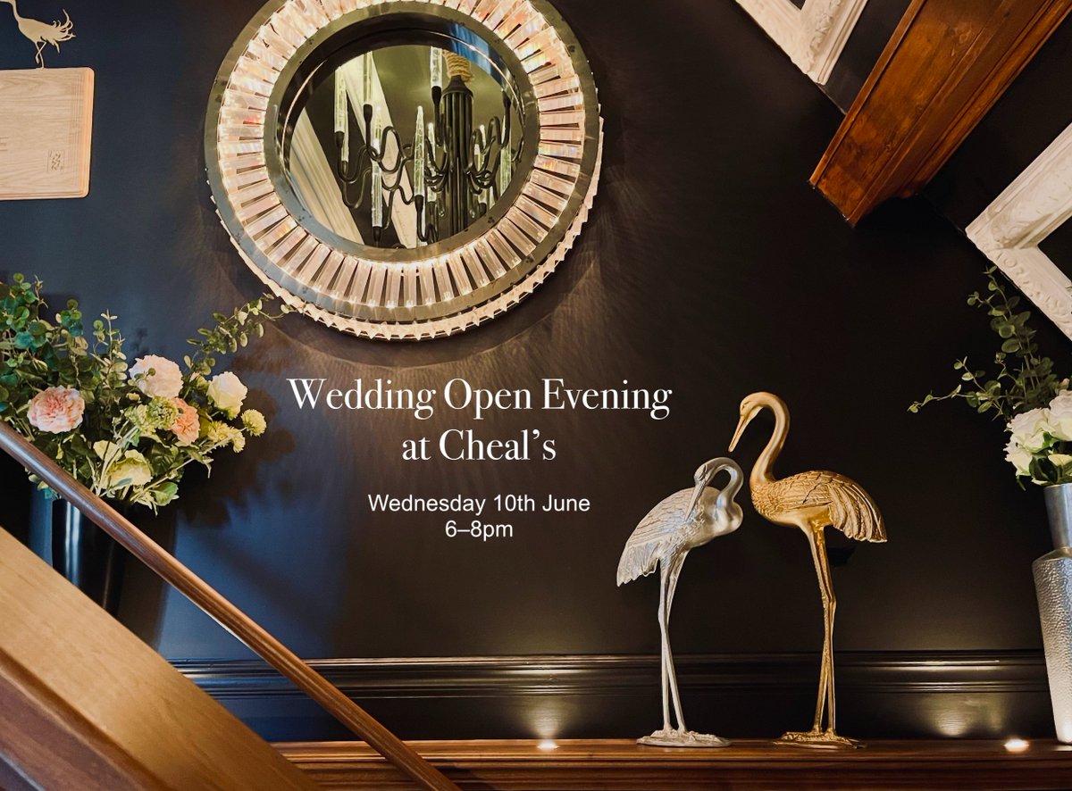 Chealsofknowle's tweet photo. 💍 Wedding Open Evening at Cheal’s — Wed 10th June

Join us from 6–8pm at Cheal’s Restaurant, Solihull for wedding inspiration, beautiful styling &amp; expert local suppliers.

Browse, chat &amp; explore our terrace for intimate celebrations. 

Free entry (with booking) https://t.co/v8xdpjUpJt