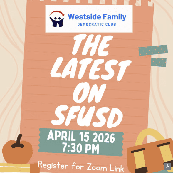 WestsideFamDems's tweet photo. On Wednesday 4/15, join former SF Board of Education president Lainie Motamedi and a panel of experts for an in-depth discussion of current issues in SF public schools. The event is free and over Zoom--register here: https://t.co/1ZBYSkAXUL https://t.co/xfeQjxXjVC