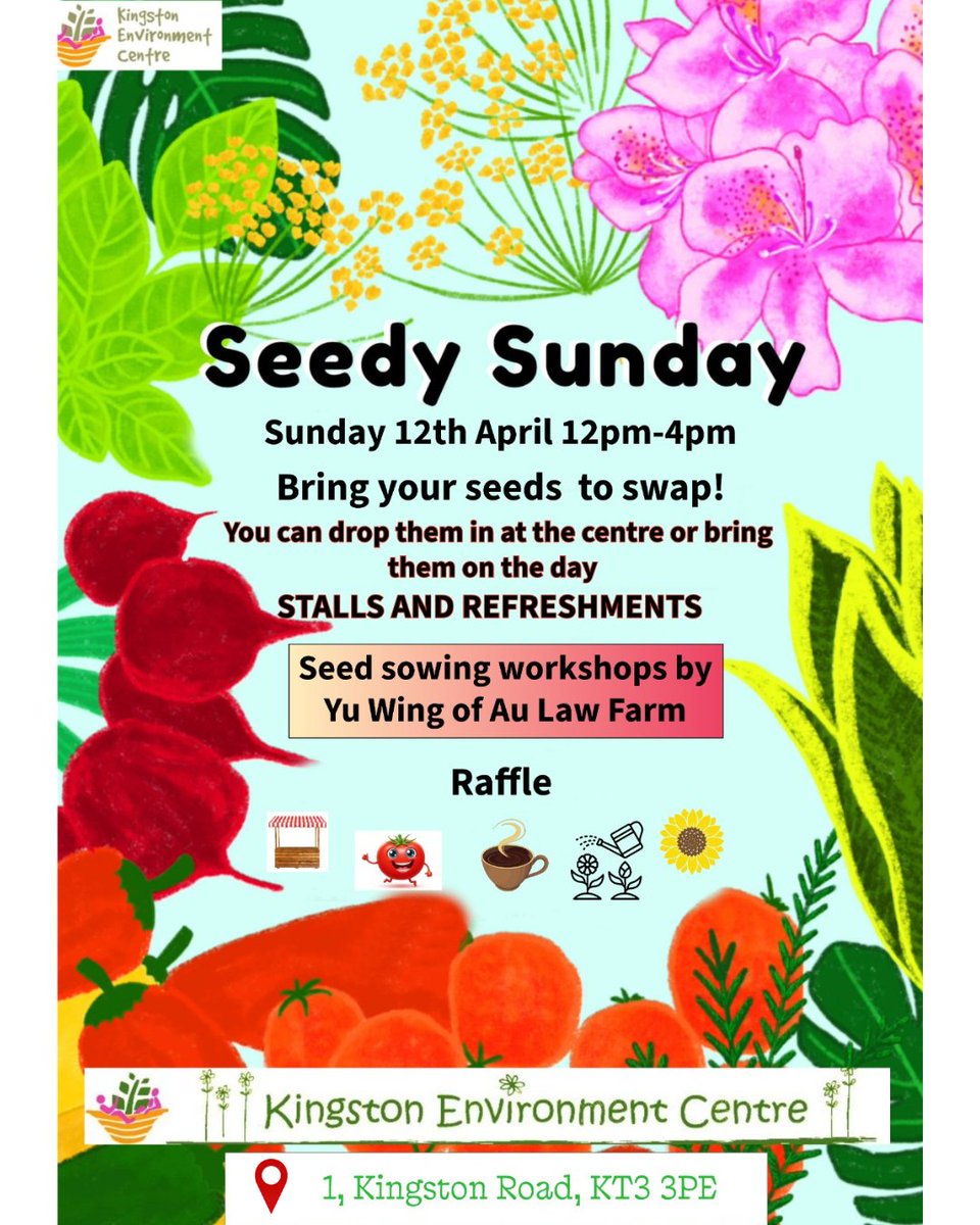 STWCcharity's tweet photo. Join us this month for a fantastic selection of events and support projects with a special spotlight being this Sunday (12th April) being KEC's annual Seedy Sunday!
Have a fantastic evening from the STWC team!
#AprilEvents #Events #April #ComingUp #kingstonuponthames https://t.co/4ITtIfg2M7
