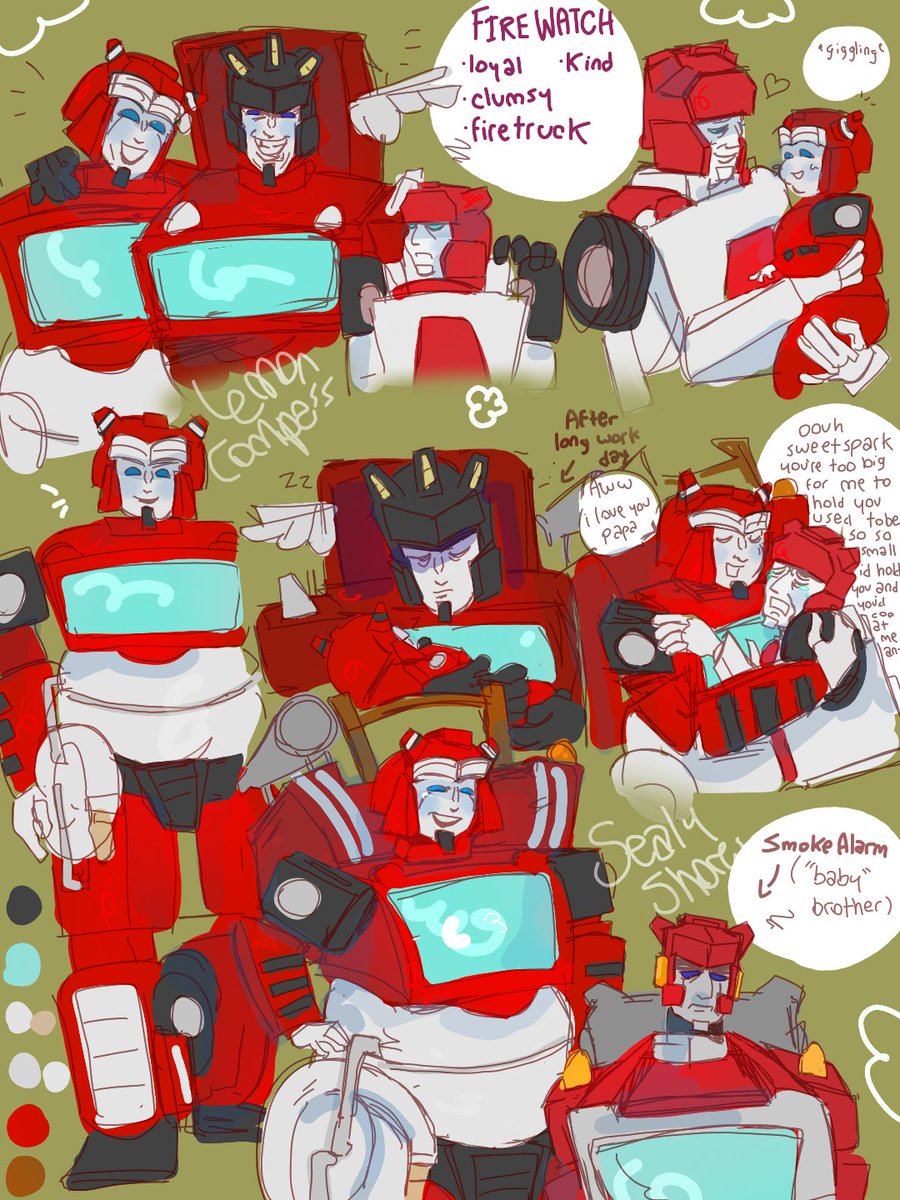 sealyshores's tweet image. Sorry this is barely rendered i didnt feel much like colouring but one of my redferno kids / my main redferno kid! Firewatch she has never had a thought ever

#redferno #sparkling