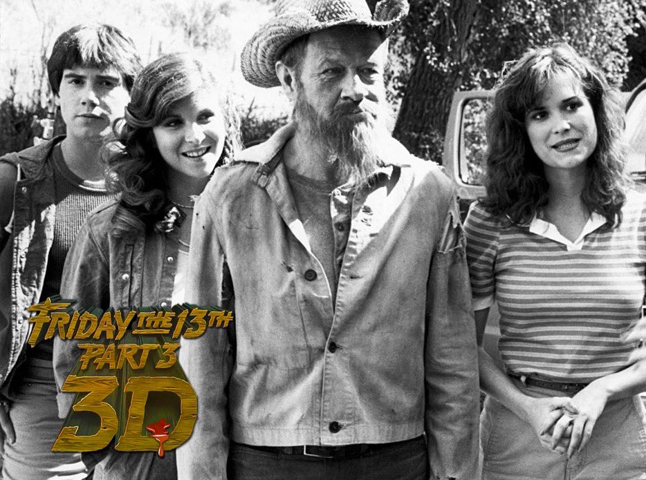 F13thFranchise's tweet image. Abel (David Wiley) hanging out with those kind and generous young people #BehindTheScenes of #FridayThe13th Part 3