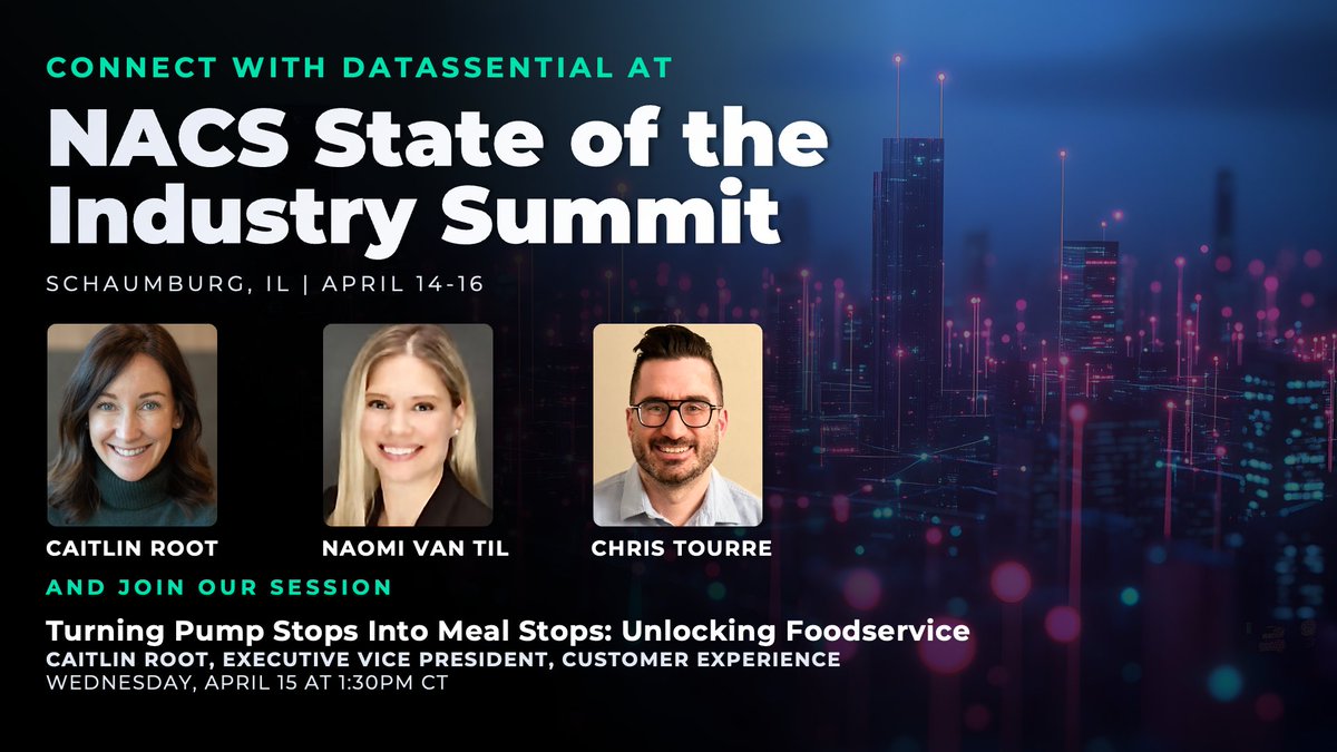 Datassential's tweet image. We're excited to join our industry friends at #NACS State of the Industry (SOI) Summit next week! If you're attending, say hello to the #Datassential team and catch our session around how leading #cstores are evolving. hubs.la/Q04bh81m0

#foodservice #foodandbeverage