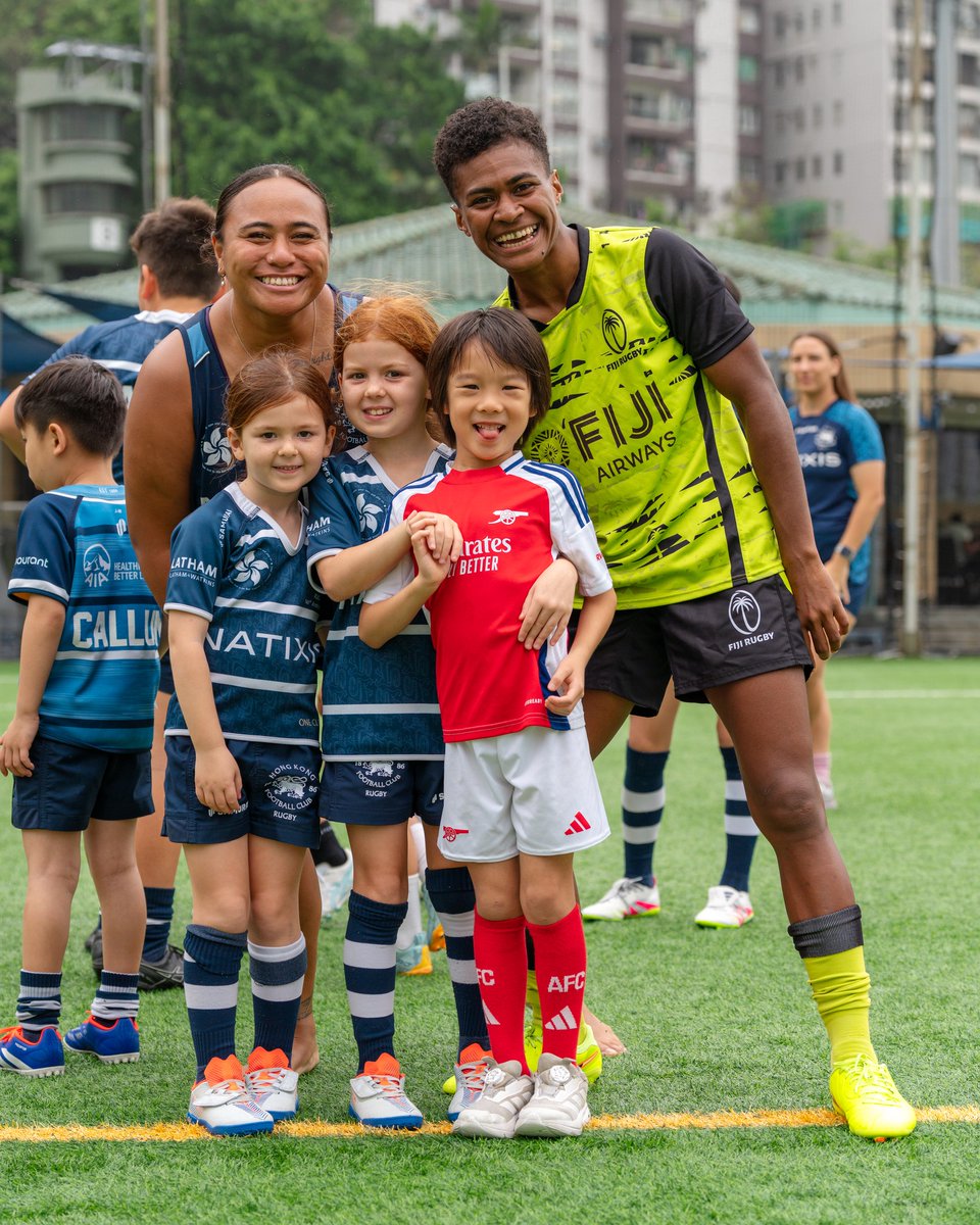 fijirugby's tweet photo. Our Fiji Airways Fijiana 7s Team spent yesterday with the HKRU Kids Club, engaging with the young players after their field training.
#Fijiana7s #FijiRugby #fijiairways #ImpactBeyond #HK7s #leavingalegacy #fiji2theworld https://t.co/6mpna5Emmw