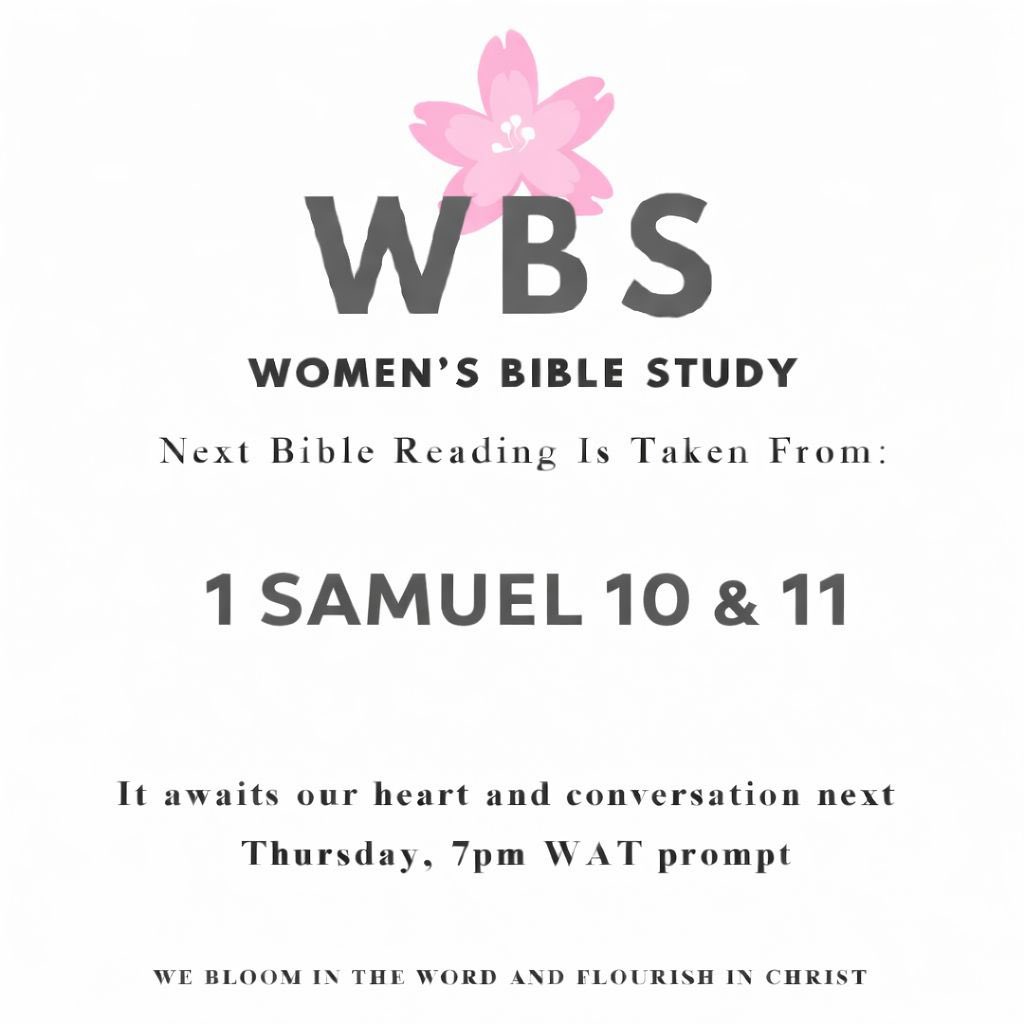 womenbiblestudy's tweet image. God doesn’t just call you, He equips you. 

1 Samuel 10 &amp;amp; 11: From hiding to boldness, when the moment comes, grace will speak for you.
Join us; next week 
Thursday 16th April/ 7PM WAT

#Faith #1Samuel #ChristianTwitter