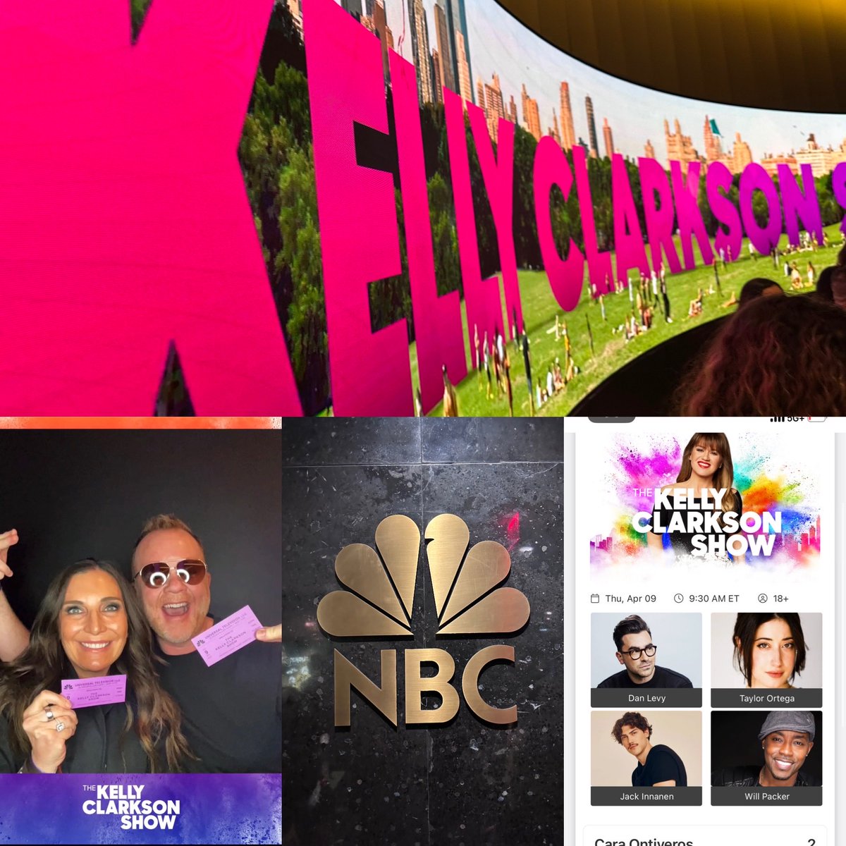 FishWFriends's tweet photo. The show doesn’t air till tomorrow, but we had fun watching a very gifted artist  @KellyClarkson do her thing.

Plus @instadanjlevy has a new show that looks excellent!

Thanks @kellyclarksonshow !!!
Bonus @hudsonwestbrook https://t.co/fXxjeeqliE