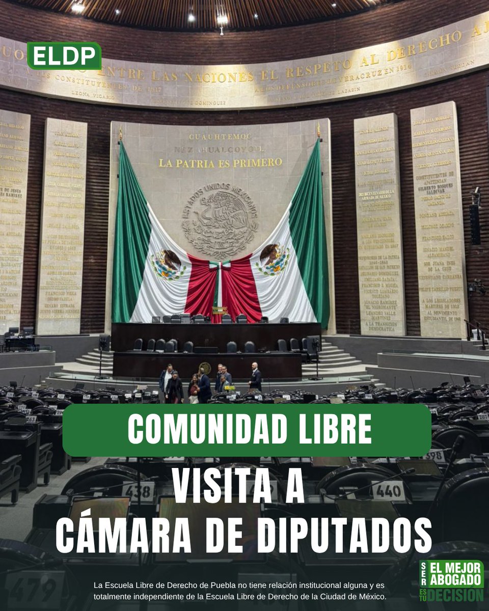 ELDPuebla's tweet photo. Alumnos de tercer año de la ELDP realizaron una visita académica a la Cámara de Diputados.
🤝 Durante la visita, contaron con el diálogo y acompañamiento del Diputado @acarvajalh , representante del Distrito 6 de Puebla.
#ComunidadLibre #ELDPuebla #FormaciónJurídica https://t.co/32cvuHgozX