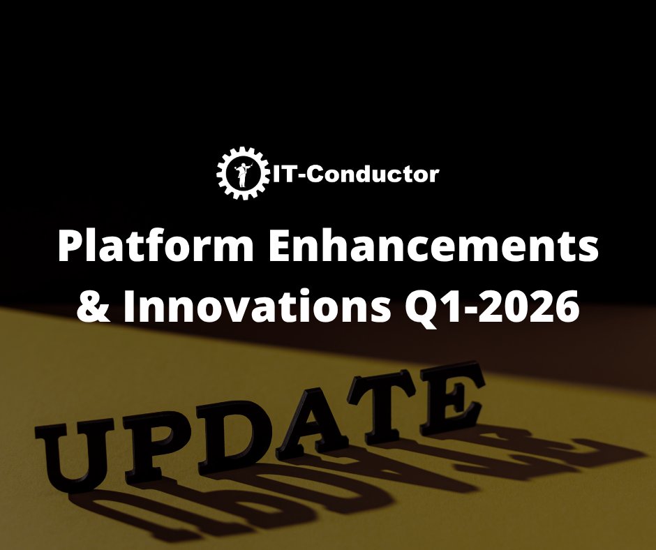 ITConductor's tweet photo. 🚀 IT-Conductor Q1 2026 updates are here.

Smarter automation, better visibility, and more proactive IT operations—all designed to help teams stay ahead of complexity.

👉 Read more: https://t.co/QdYMb2jpuU

#ITOps #Automation #AI #APM https://t.co/XzoGXj4yBL
