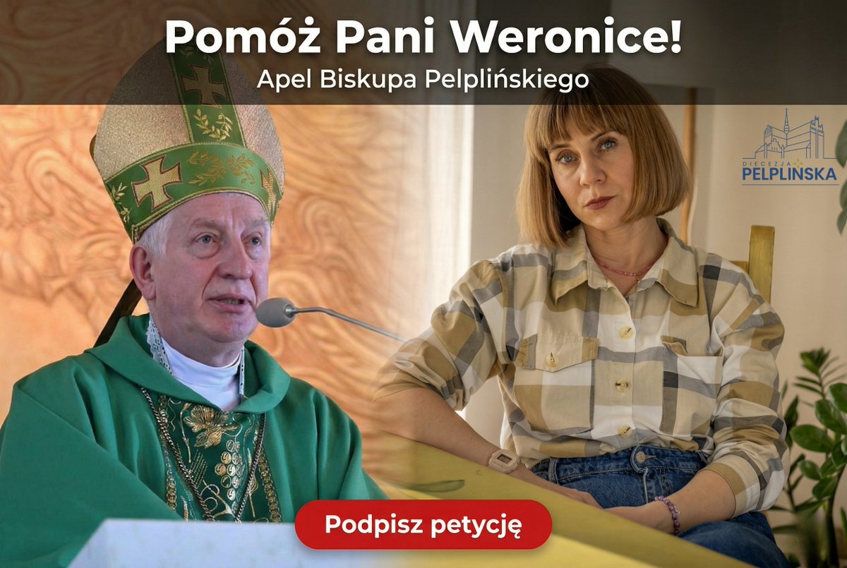 ❗ Bp Ryszard Kasyna apeluje o wsparcie dla Weroniki Krawczyk, matki skazanej na kary za obronę życia.

Jak podkreśla Biskup: „Obrona życia bywa dziś aktem odwagi, który wymaga naszej solidarności”. Nie zostawiajmy jej samej. Prosimy o modlitwę i podpisy!

✍️ Petycja o