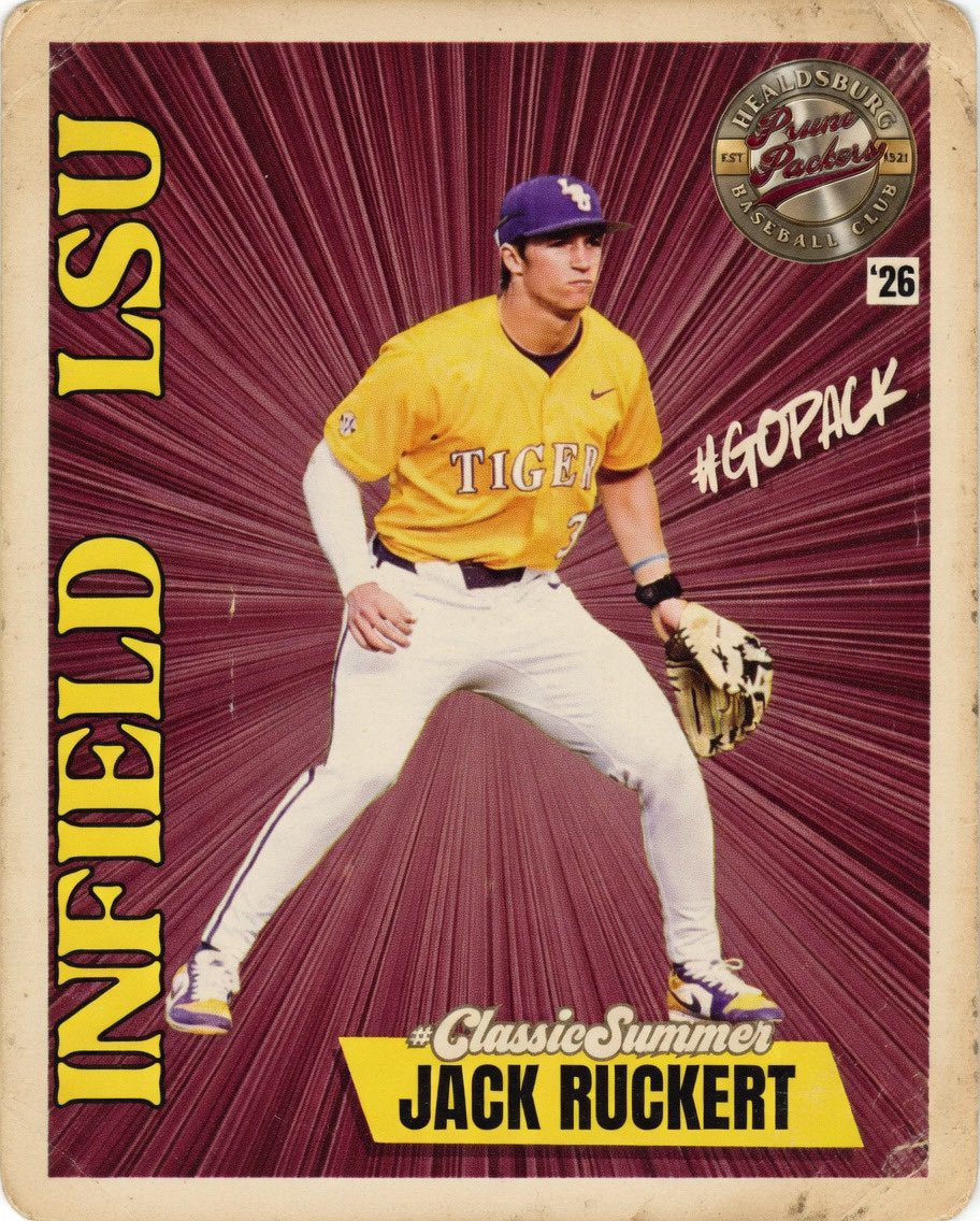 PrunePackers's tweet photo. #ClassicSummer is right around the corner, Packer Fans! Please join us in welcoming @JackRuckert of @LSUbaseball to The ‘Burg! Tickets on sale now at https://t.co/gKcznrWWSe!
#GoPack!
@pacempireleague #PEL
#westcoast #baseball https://t.co/8SQxmGzwV4