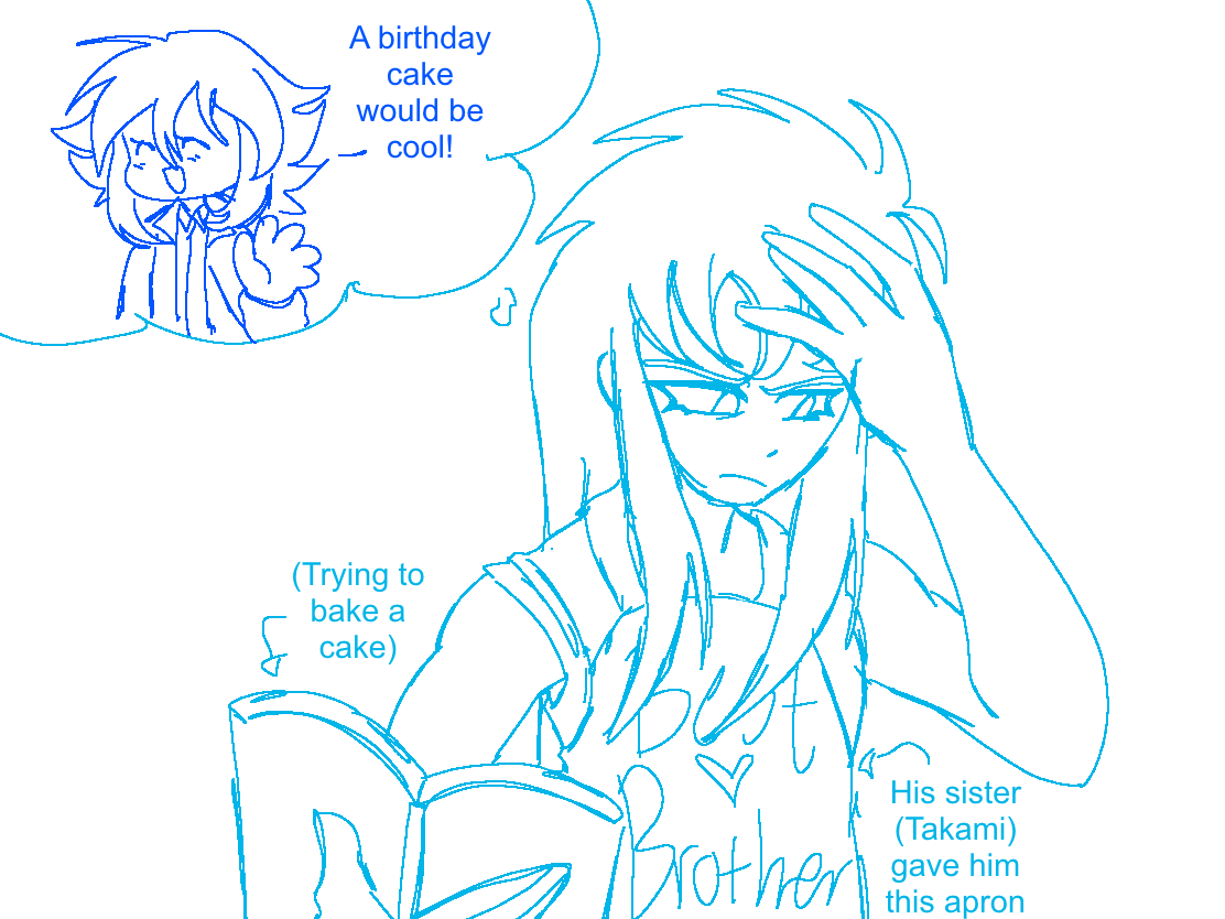 dragonicestar's tweet photo. big brother camus tries to bake a cake for his sister. failed... successfully?

#saintseiya https://t.co/FbaEdHhAgy
