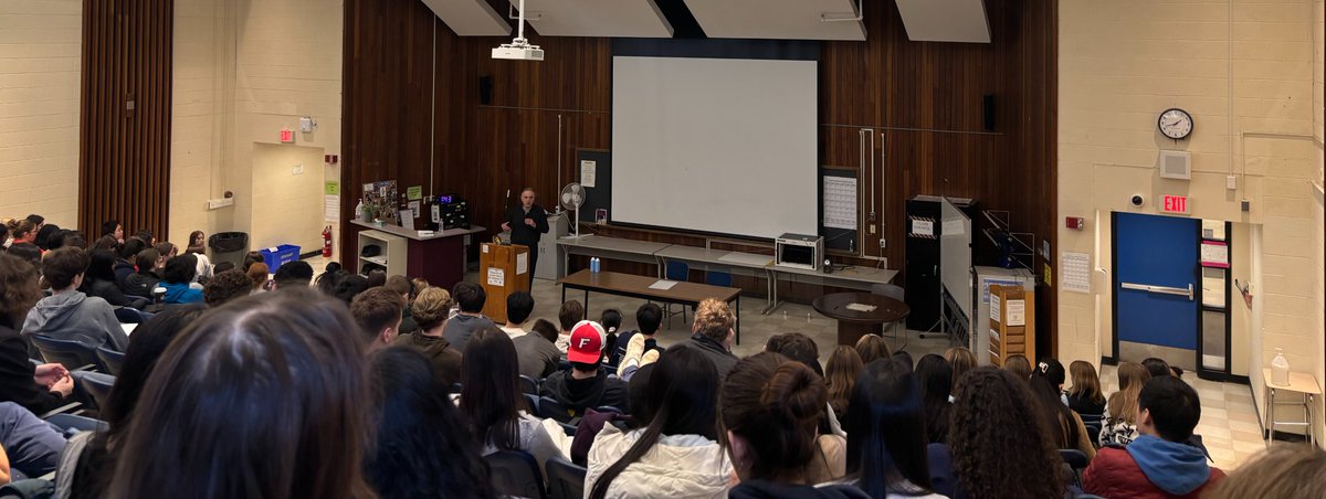 DrTammyTDarling's tweet photo. A true gift for our @LexingtonHSHist students—Dost Öngür sharing his work in mental health research with LHS students. https://t.co/leOYS00F52