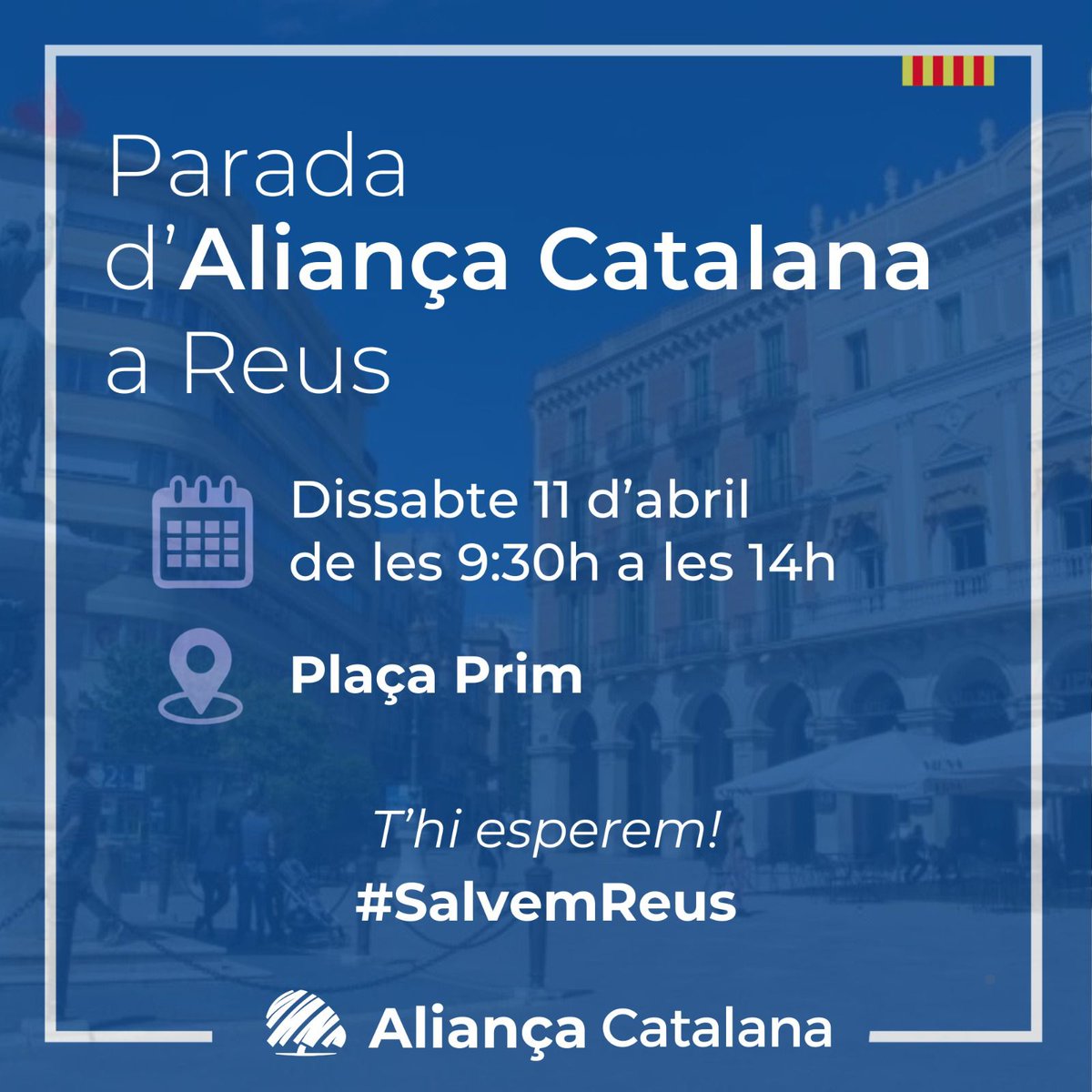 Reus!💙Vine a la parada informativa a parlar del que importa, seguretat, treball, habitatge i futur. Tu porta les preguntes, nosaltres, propostes i cor. Quan Reus es mou, Catalunya batega. T'hi esperem amb il·lusió. #Reus #ParadaInformativa #FemPinya