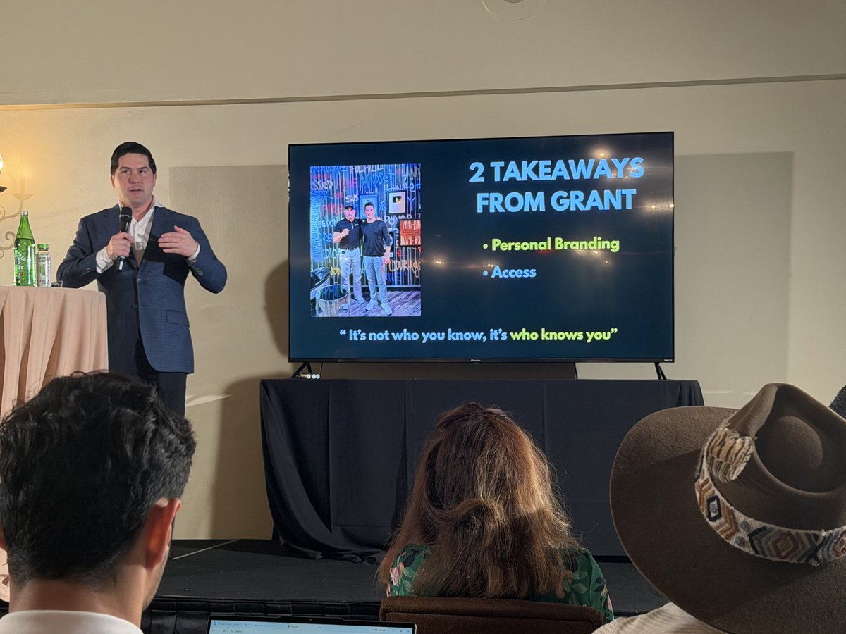 NbgNeil's tweet photo. At awesome conference find a mentor….its not who you know its who knows you…..Grant Cardone.   #grantcardone #tailopez https://t.co/CbtYkMR57n