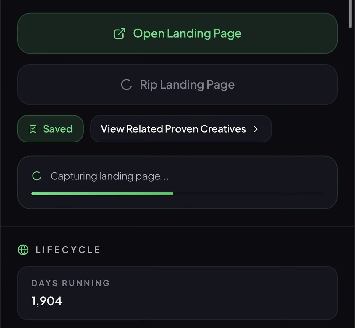 AdReconApp's tweet photo. Page Ripper Now Works on 📱 

So one of you psychos who will remain unnamed requested that the landing page ripper was better optimized and functional on the mobile version of AdRecon.

Well… you asked. We delivered.

Enjoy your weird workflow 🤗
