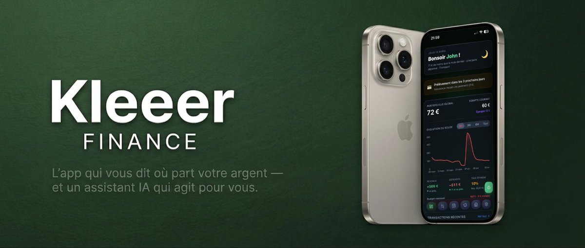 Kleeer_'s tweet photo. Suivez vos finances avec Kleeer ✅

https://t.co/9dxzu9SbBZ https://t.co/XEOLMY8gFD