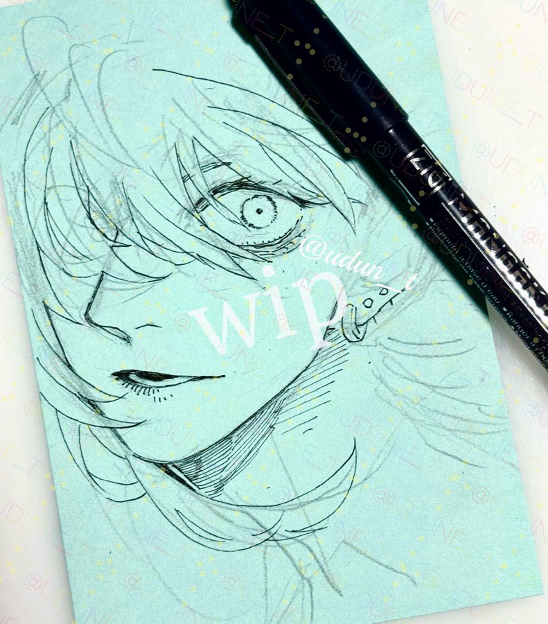 今日は無表情にしようとしても皆笑うんだね。それが正解だと言われたらそのまま描きますとも。おやすす😪