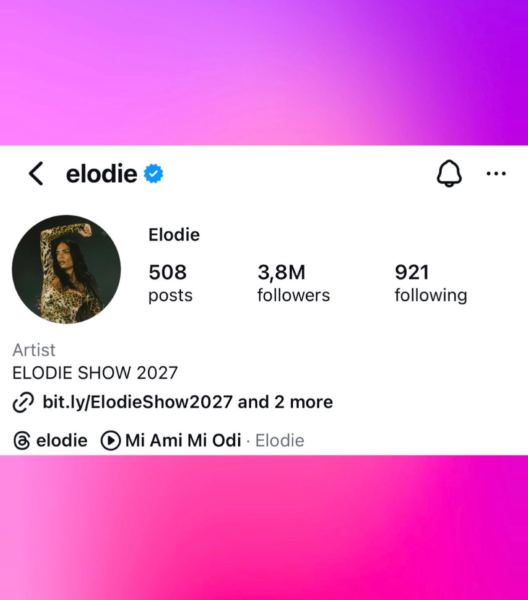 Elodie has removed KATSEYE from her Instagram bio