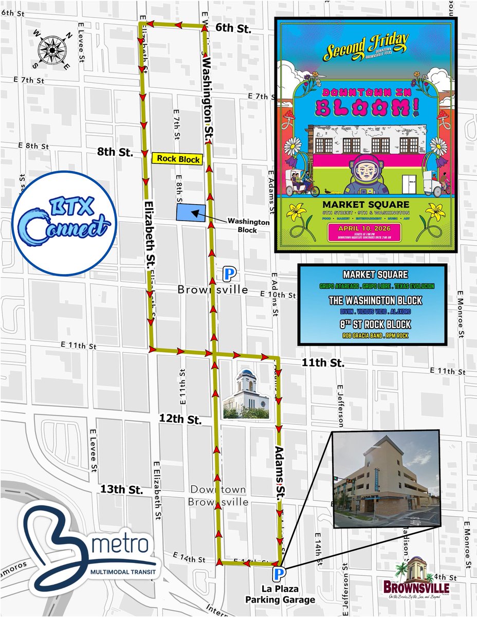 BTxRGV's tweet image. Visit Downtown Brownsville for Second Friday tomorrow! Don't forget to use the @BvilleMetro BTX Connect shuttle. Hop on and travel stress free between festivities, including block parties on Washington St. and 8th St.

#BrownsvilleTX #SecondFriday #BTXConnect #DowntownBrownsville