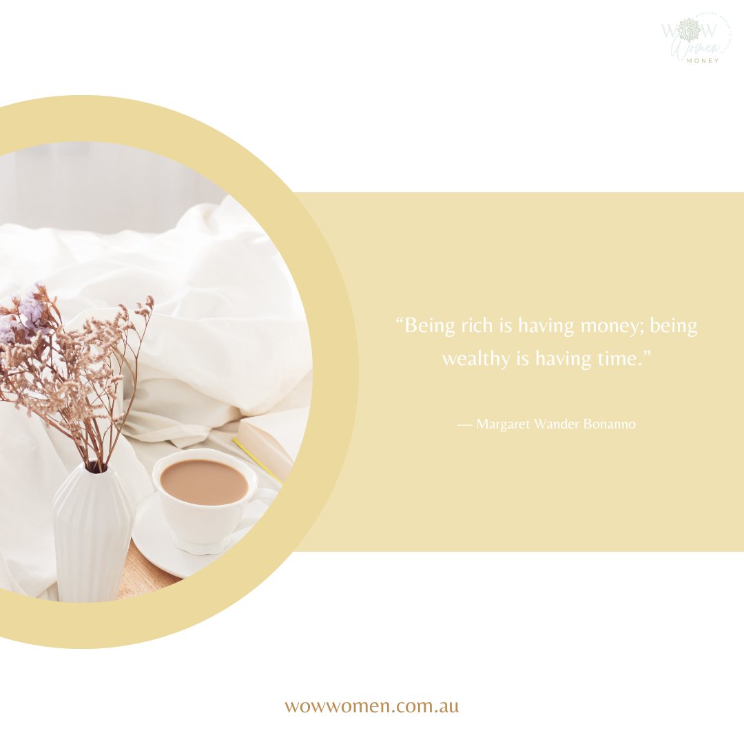 Friday reminder: The goal isn't just a bigger bank account. It's buying back your time. What does your wealthy life look like? ✨