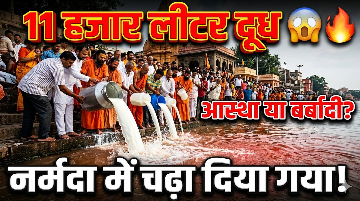 tanzeemspeak's tweet photo. *11 हजार लीटर दूध से नर्मदा नदी का महाअभिषेक |आस्था या बर्बादी? | Viral Video | Tanzeem News Express*

https://t.co/0x4i11dTzX

Like Share Subscribe Comment https://t.co/NZii6BY5Qx