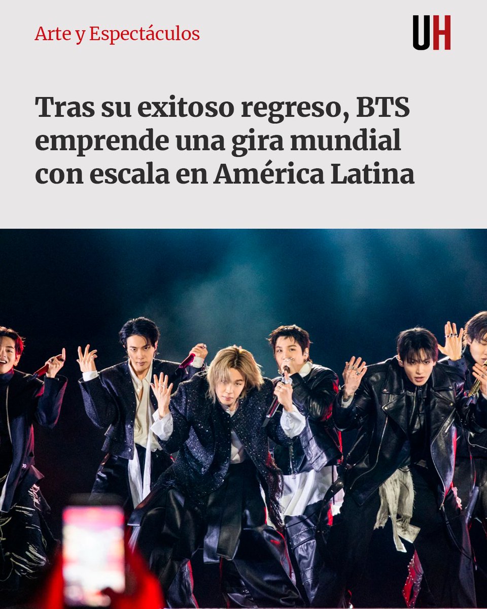 UltimaHoracom's tweet photo. Las megaestrellas del k-pop BTS tienen 85 presentaciones programadas en 34 ciudades de todo el mundo, la expectación es tal que los analistas dicen que podría incluso superar en ingresos al reciente Eras Tour de Taylor Swift. https://t.co/bLI3O0bkbG